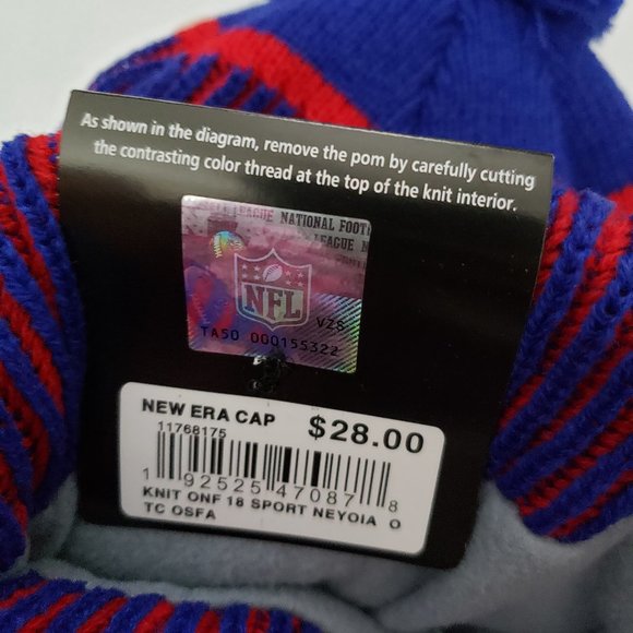 2019 New England Patriots New Era Knit Hat On - Picture 3 of 6
